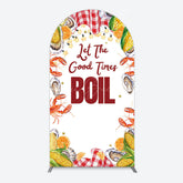 Lofaris Let The Good Times Boil Lobster Birthday Arch Backdrop